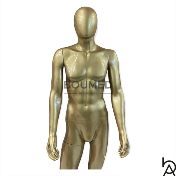 Mannequin Homme Polyester Sans Visage Haut Gamme Avec Support Métallique